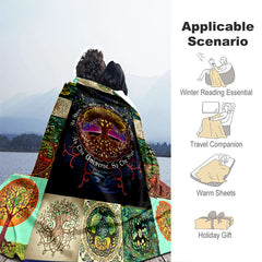 Tree Of Life Flannel Blanket Cozy Warm Soft Blanket For Travelling