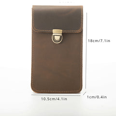 Top Layer Cowhide Waist Bag with Phone Pocket