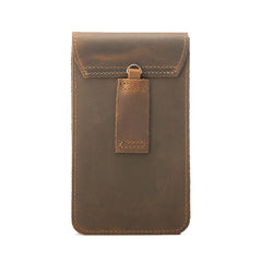 Top Layer Cowhide Waist Bag with Phone Pocket