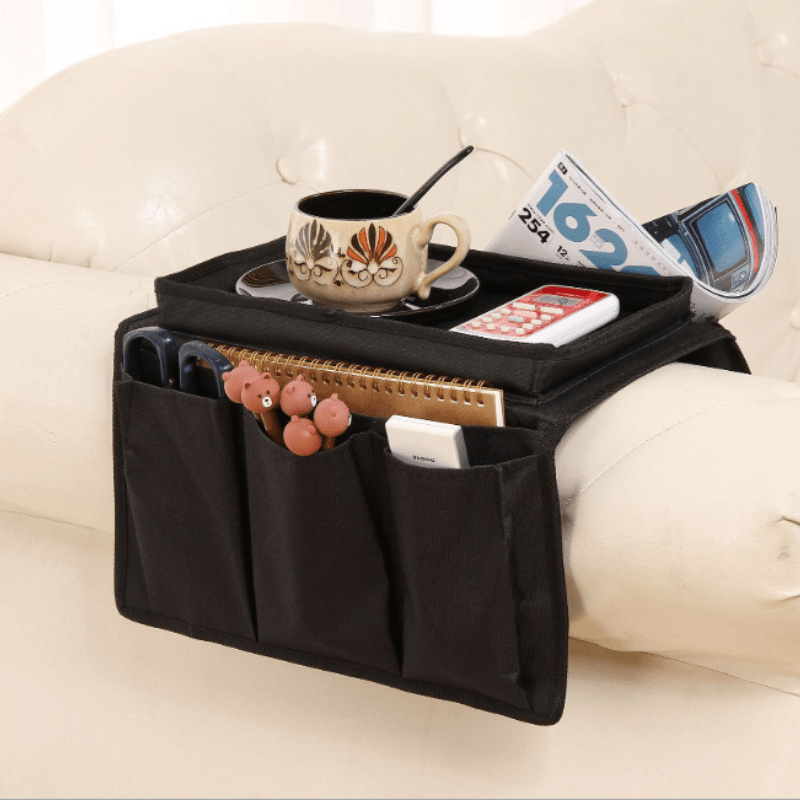 Office Sofa Armrest Storage Hanging Bag for TV Remote Control Phone Mug