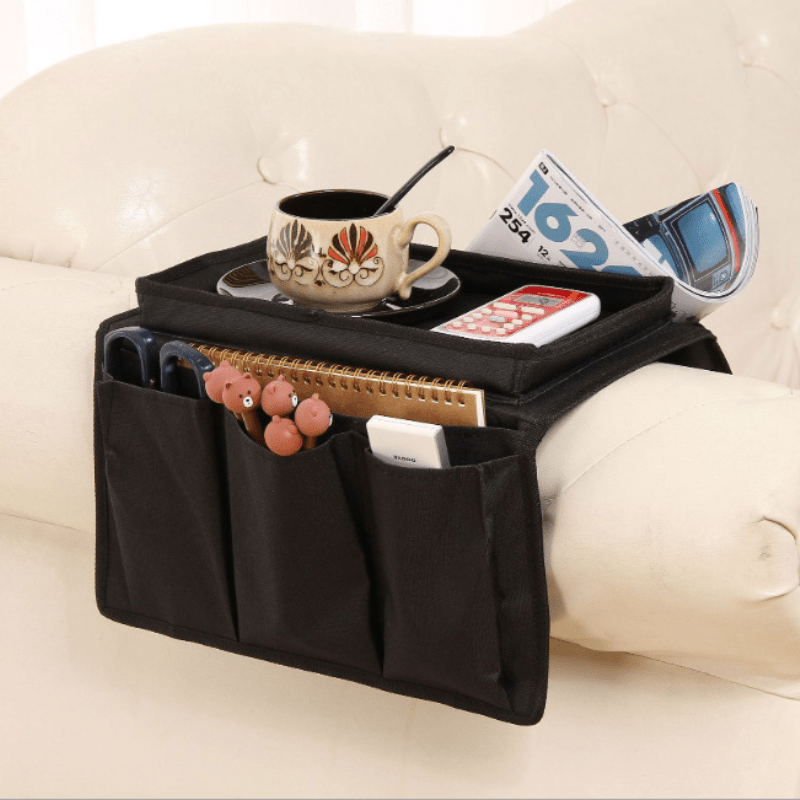 Office Sofa Armrest Storage Hanging Bag for TV Remote Control Phone Mug