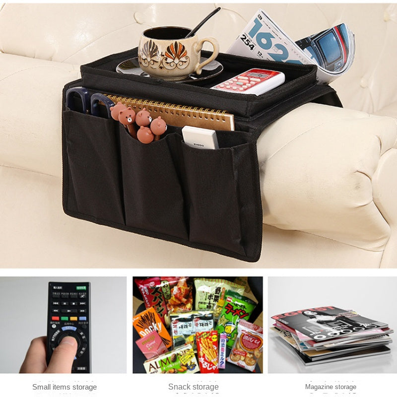 Office Sofa Armrest Storage Hanging Bag for TV Remote Control Phone Mug