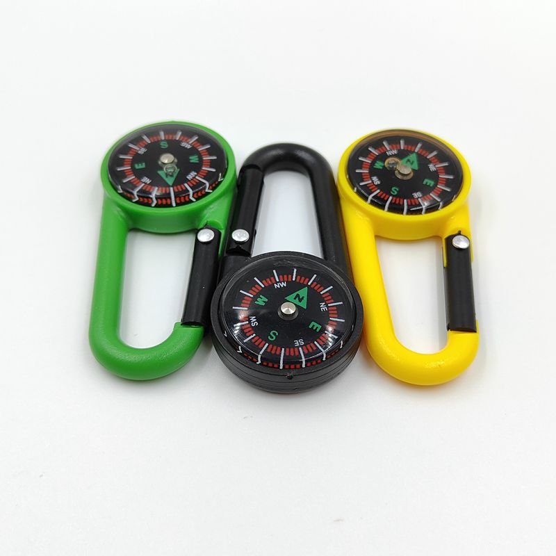 Portable Compass Buckle for Outdoor Camping Hiking Travel