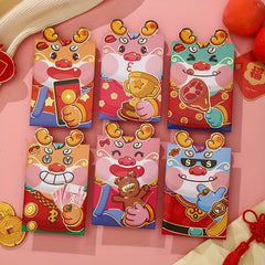 12pcs 3D Dragon Year Red Envelope Chinese New Year Lucky Money Envelopes