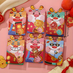 12pcs 3D Dragon Year Red Envelope Chinese New Year Lucky Money Envelopes