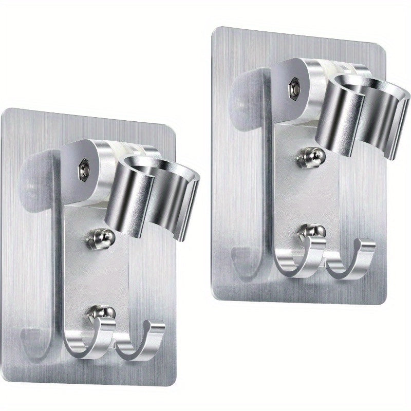 Strong Adhesive Shower Head Holder with 2 Hooks
