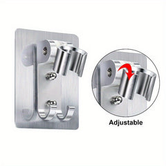 Strong Adhesive Shower Head Holder with 2 Hooks
