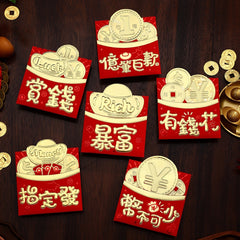 6pcs Dragon Year Red Envelopes Lucky Red Packets Chinese Style