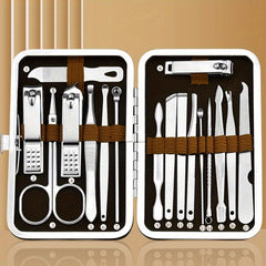 17pcs Nail Cutter Manicure Set with Ear Picking Spoon