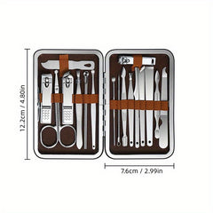 17pcs Nail Cutter Manicure Set with Ear Picking Spoon
