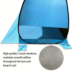 Portable Beach Tent For 2 3 People UPF 50 UV Protection Lightweight Camping