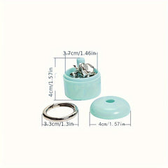 Portable Jewelry Box & Pill Case + 5 Carabiners & Key Chains