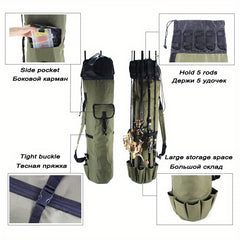 Fly Fishing Rod Bag Large Capacity Storage Fishing Rod Carrier