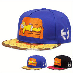 Cartoon Print Baseball Cap Adjustable Snapback Cap Outdoor Sun Hat