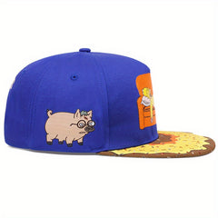 Cartoon Print Baseball Cap Adjustable Snapback Cap Outdoor Sun Hat