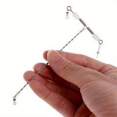 3pcs Fishing Wire Arm With Luminous Beads Stainless Steel Fishing Tackle Leaders