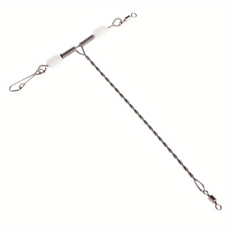 3pcs Fishing Wire Arm With Luminous Beads Stainless Steel Fishing Tackle Leaders