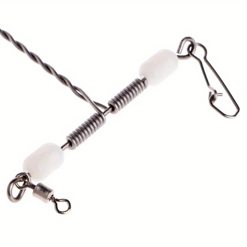 3pcs Fishing Wire Arm With Luminous Beads Stainless Steel Fishing Tackle Leaders