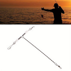 3pcs Fishing Wire Arm With Luminous Beads Stainless Steel Fishing Tackle Leaders