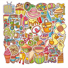 50 Waterproof Vinyl Stickers for Water Bottles, Laptop, Luggage, Halloween