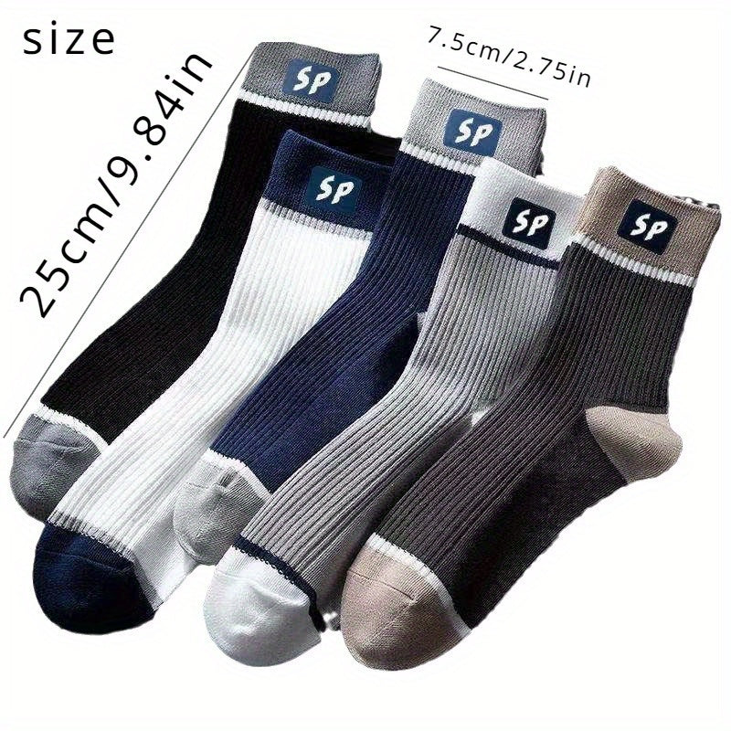 Men's Deodorant Crew Socks 5-Pack