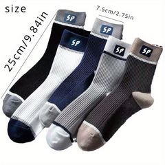 Men's Deodorant Crew Socks 5-Pack