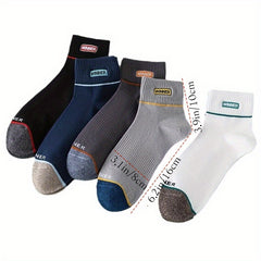 5pairs Men's Athletic Ankle Socks