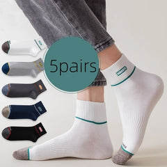 5pairs Men's Athletic Ankle Socks