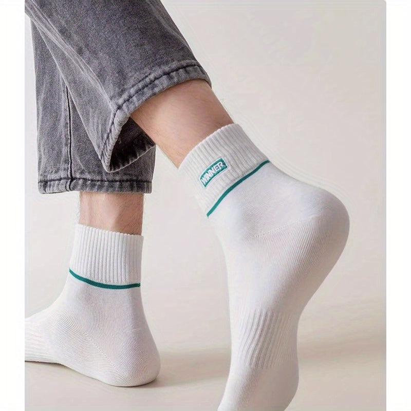 5pairs Men's Athletic Ankle Socks