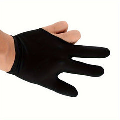 Embroidered 3 Finger Billiard Gloves for Training and Competition