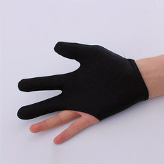 Embroidered 3 Finger Billiard Gloves for Training and Competition