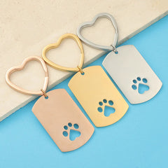 Stainless Steel Square Round Key Chain DIY Jewelry Making