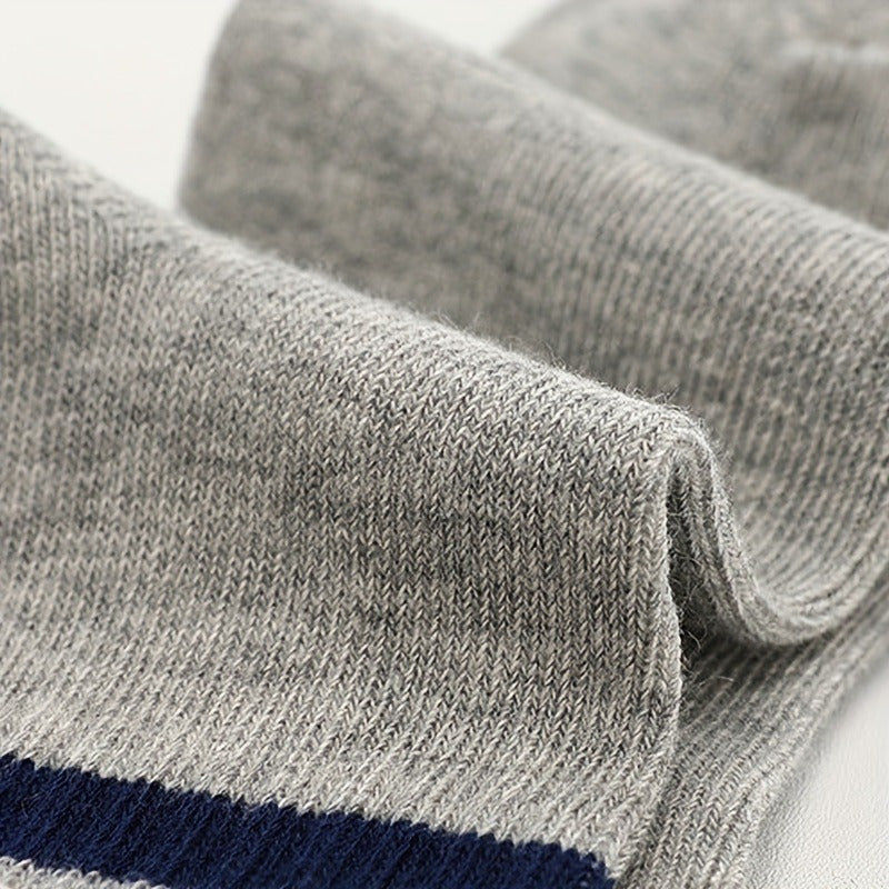 5 Pairs Kids Casual Striped Socks - Breathable & Soft Summer Socks