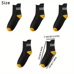 Men's Breathable Crew Socks for All Seasons