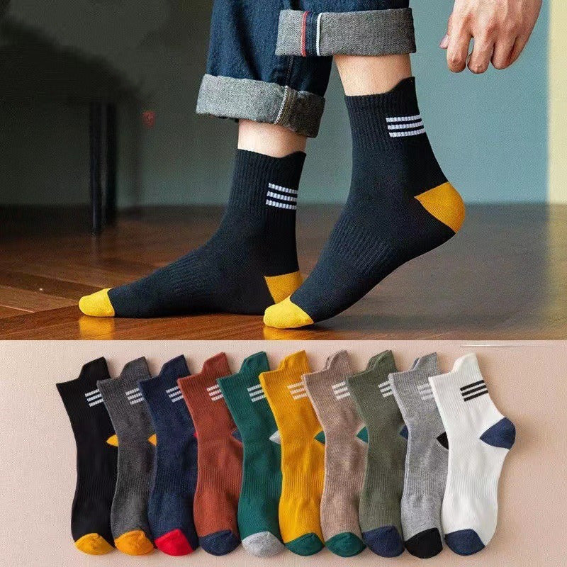 Men's Breathable Crew Socks for All Seasons
