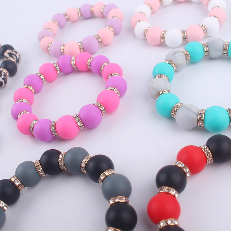 Tassel Silicone Bracelet Keychain for Car Keys Backpacks Wallets