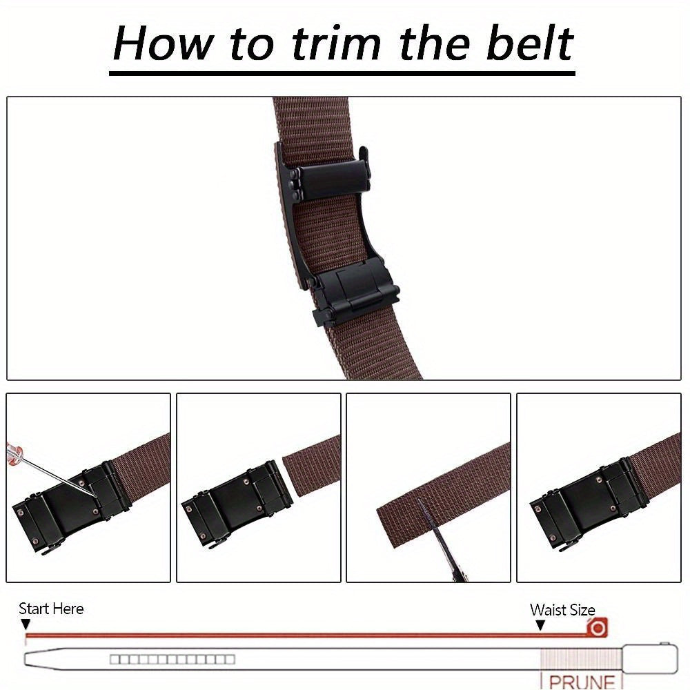 Men's Tactical Nylon Belt Breathable Elastic Lightweight