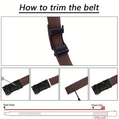 Men's Tactical Nylon Belt Breathable Elastic Lightweight