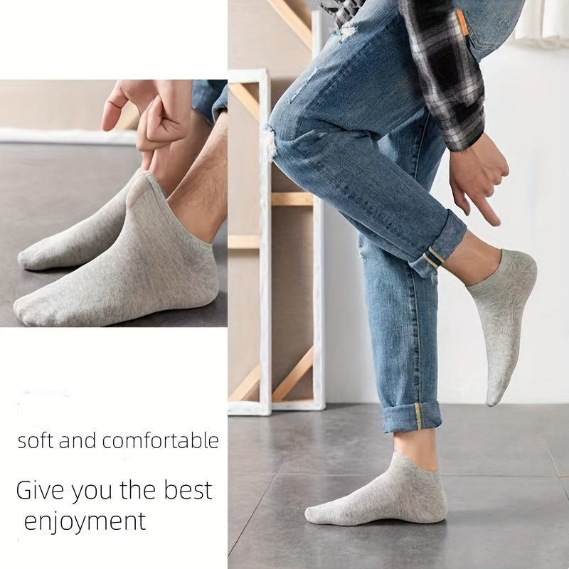 Men's Solid Liner Anklets Socks Soft Sweat Absorbent for Outdoor Wear
