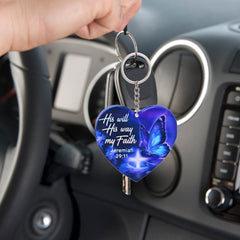 Butterfly Heart Shaped Acrylic Keychain Decoration Pendant