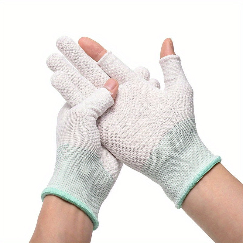 Men's Outdoor Half Finger Sunscreen Gloves Non Slip Touch Screen
