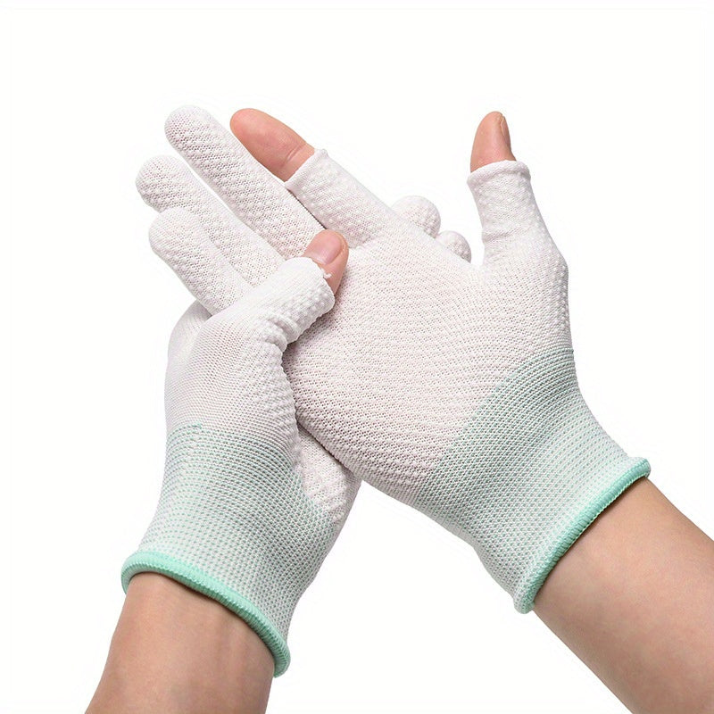 Men's Outdoor Half Finger Sunscreen Gloves Non Slip Touch Screen