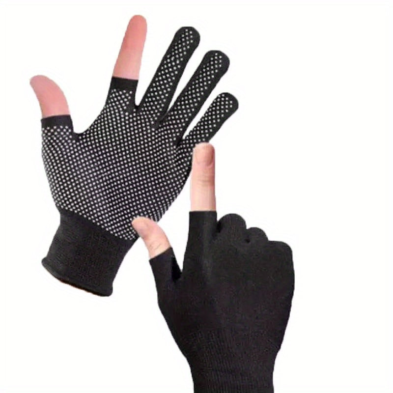 Men's Outdoor Half Finger Sunscreen Gloves Non Slip Touch Screen