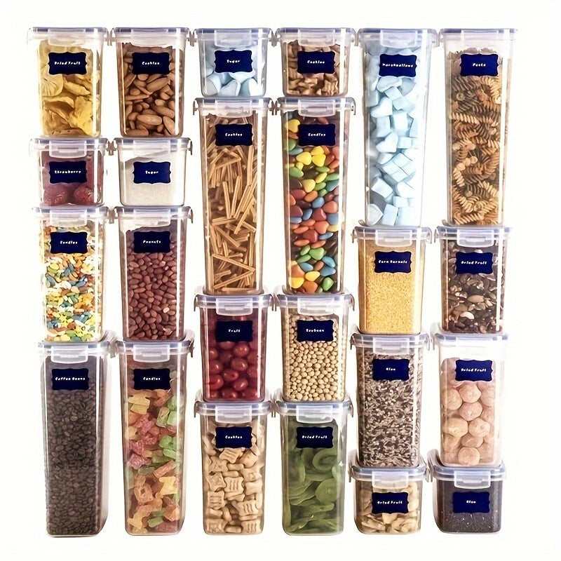 36pcs Reusable Food Storage Container Labels Waterproof Blackboard Sticker