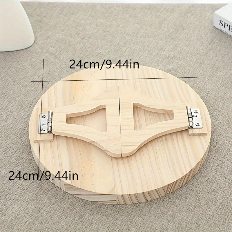 Bamboo Sofa Armrest Clip-On Tray TV Snack Remote Control Coffee Table