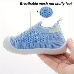 Baby Girls' Woven Slip On Low Top Shoes - Lightweight Breathable Walking Shoes