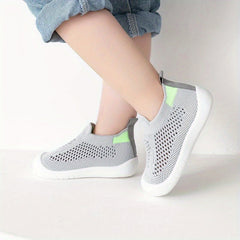 Baby Girls' Woven Slip On Low Top Shoes - Lightweight Breathable Walking Shoes