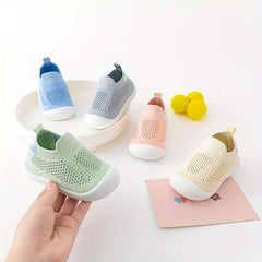 Baby Girls' Woven Slip On Low Top Shoes - Lightweight Breathable Walking Shoes