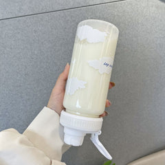 600ml Water Bottle Plastic Cup With Straw Portable Drop Resistant 20oz