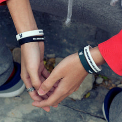 3pcs Butterfly & Letter Pattern Silicone Wristband Bracelet